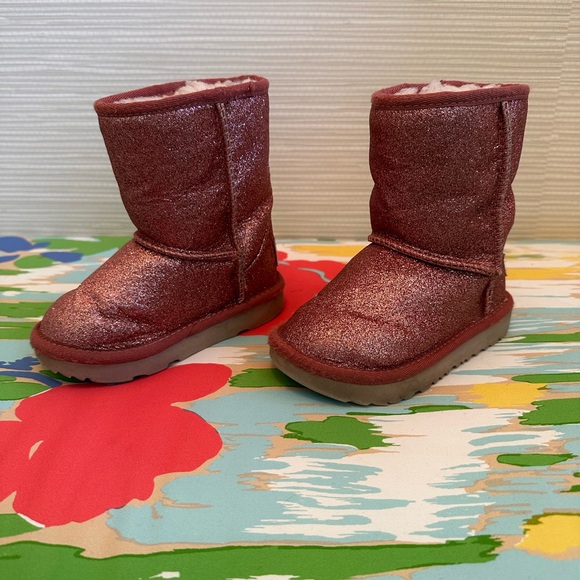 UGG Like New Pink Classic Glitter Boots II Style: 1098491T - Picture 2 of 8